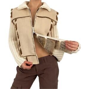 PARKHURST Women’s Jackets Faux Fur Cardigan Size Medium